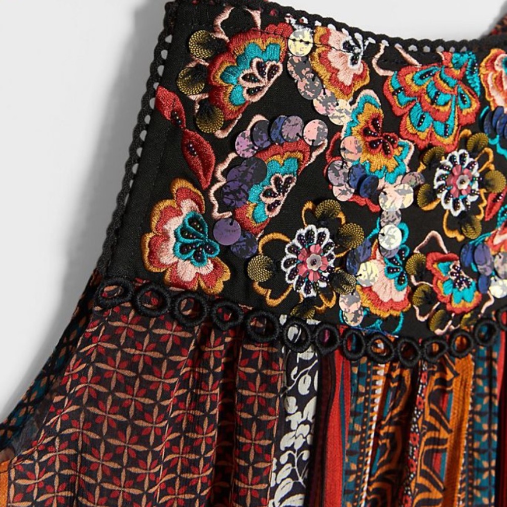 ANTHROPOLOGIE NWT FIONA EMBROIDERED TANK Small $148